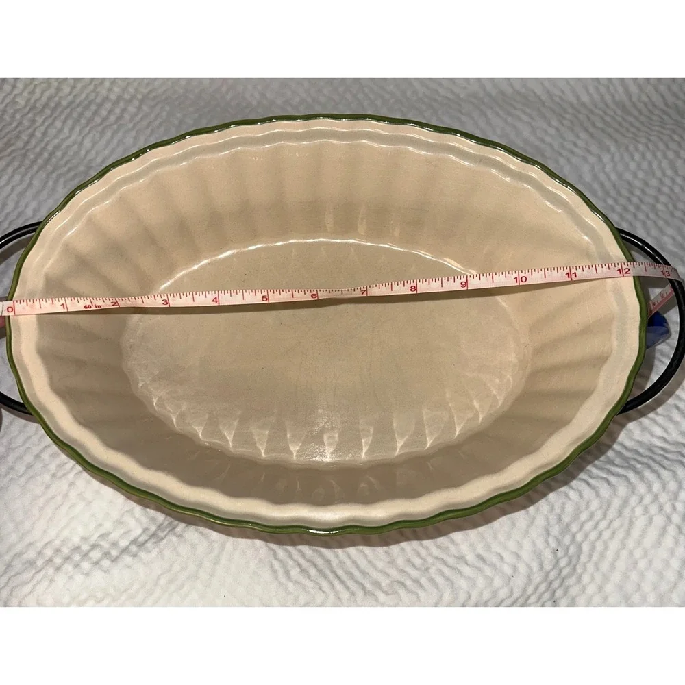 Temptations by Tara Presentable Ovenware Serving Dish with Metal Stand‎